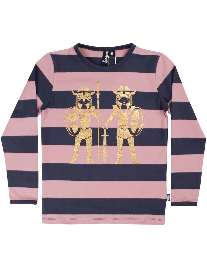 Danesophie Tee Dk Rose Beige/Dk Navy DOUBLE TROUBLE (GLITTER)