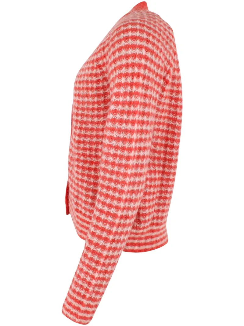 Danadorable Mohair Cardigan Bright Red/Powder