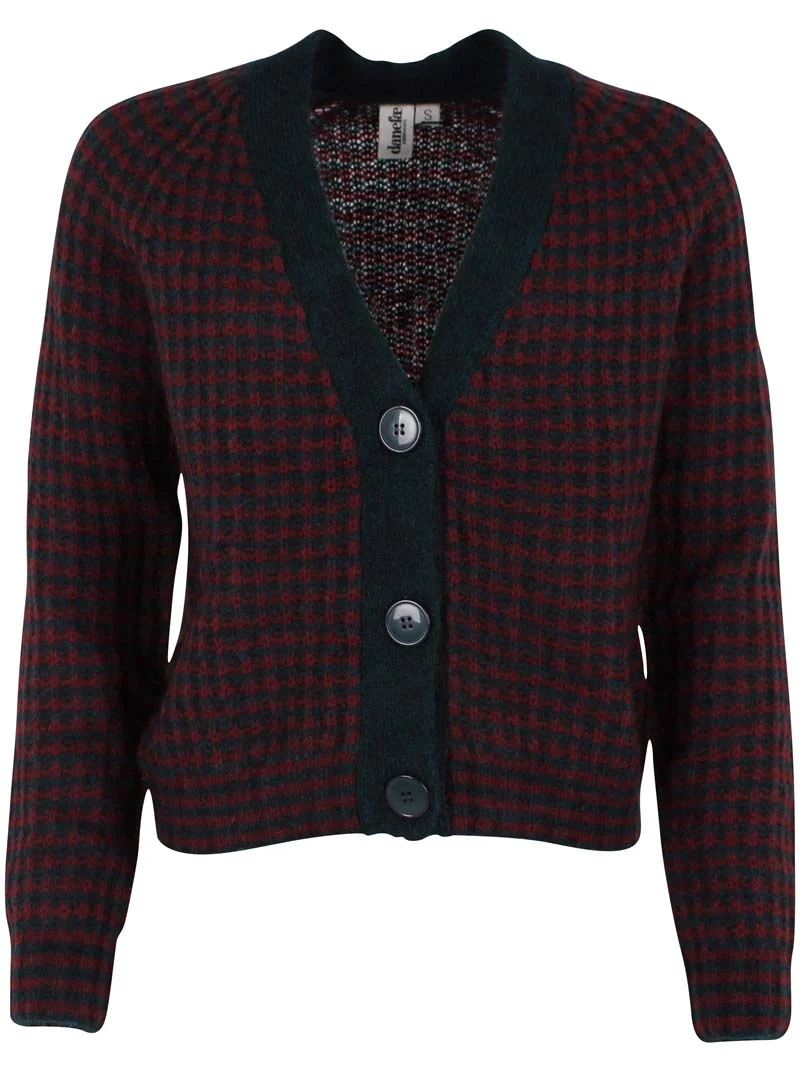 Danadorable Cardigan Dk Slate/Dk Merlot