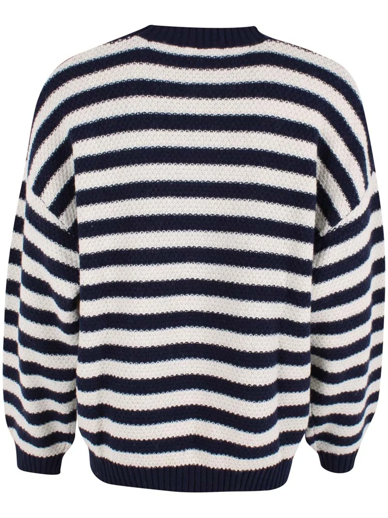 Daneva Wool Sweater Dk Navy/Lt Beige