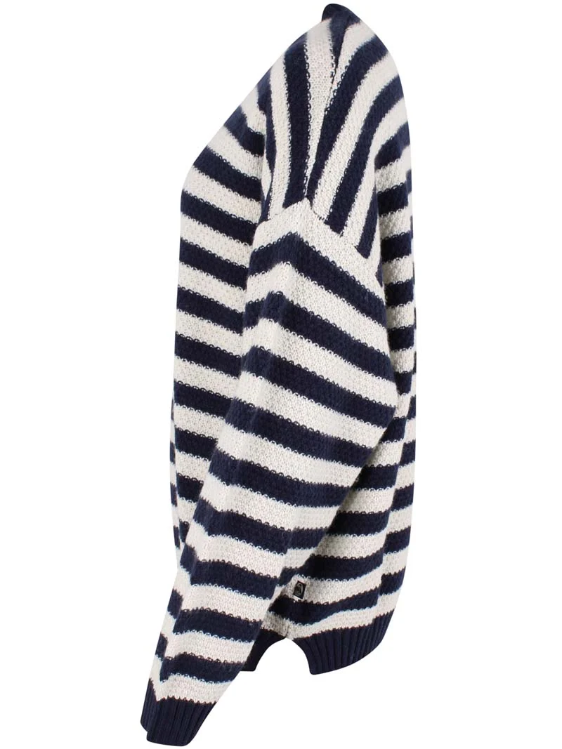 Daneva Wool Sweater Dk Navy/Lt Beige