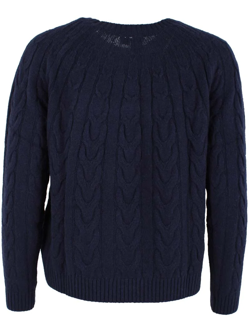 Danecable Knit Wool Sweater Dk Navy