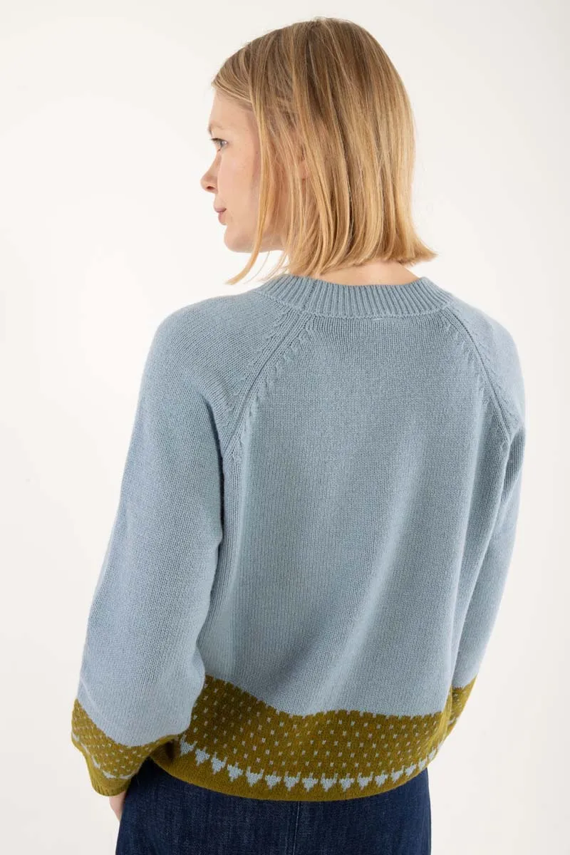 Daneglamping Wool Sweater Lt Blue Grey