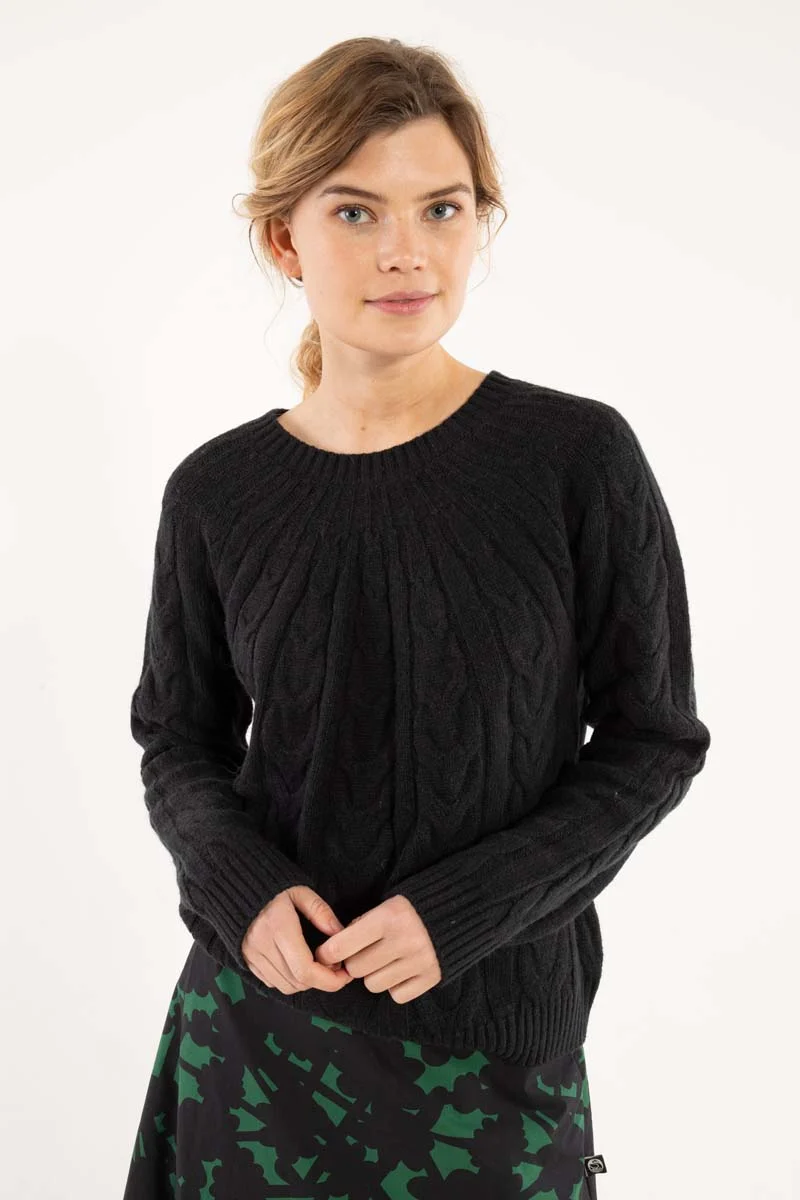 Danecable Knit Wool Sweater Black