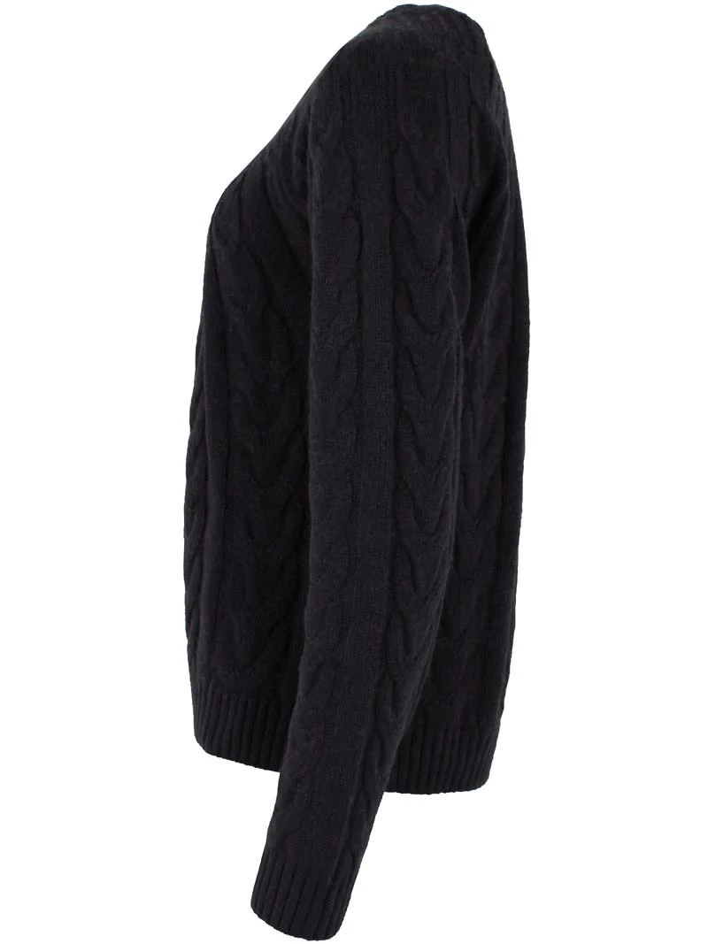 Danecable Knit Wool Sweater Black