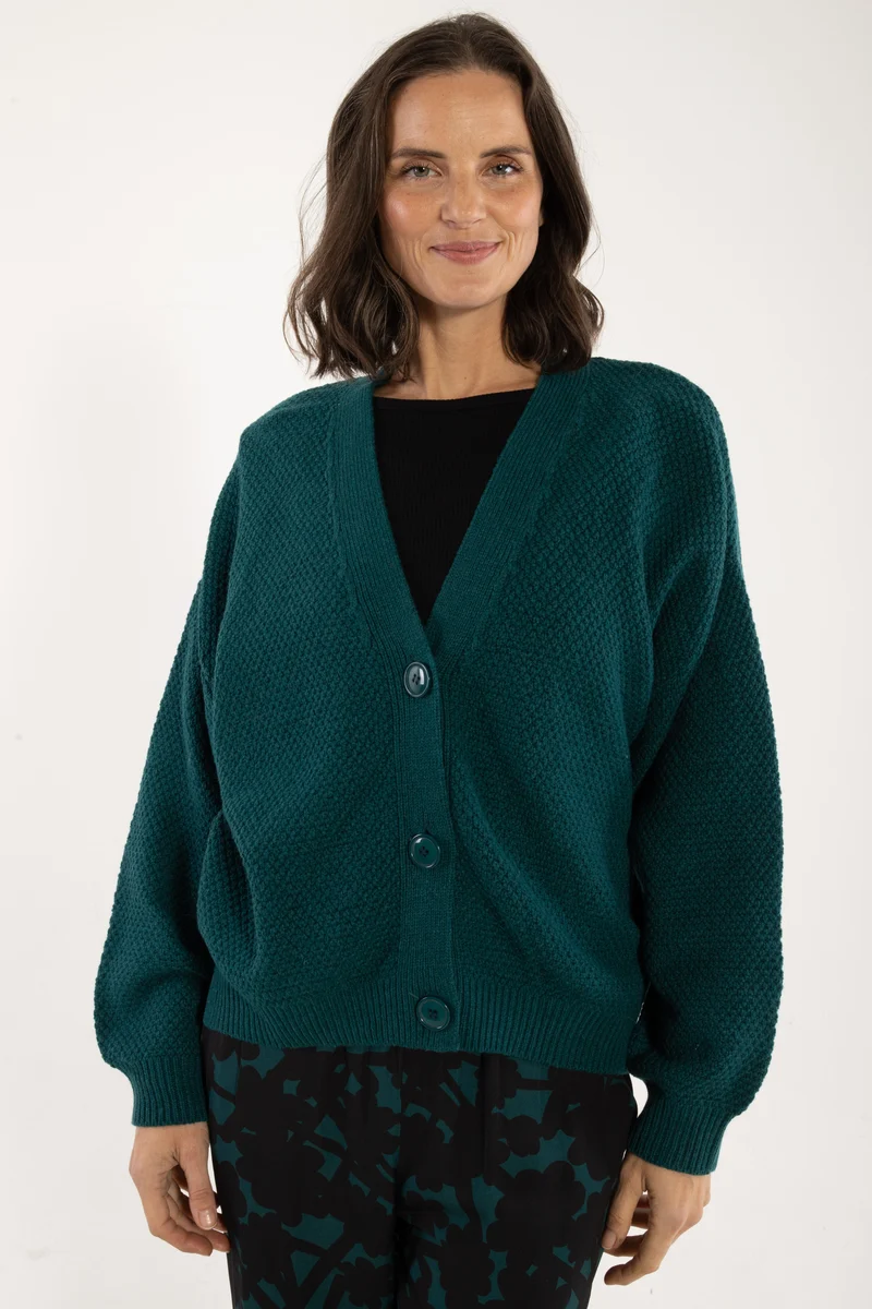Danelotte Wool Cardigan Dk Slate