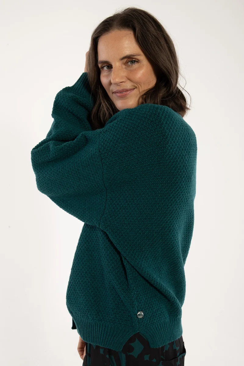 Danelotte Wool Cardigan Dk Slate