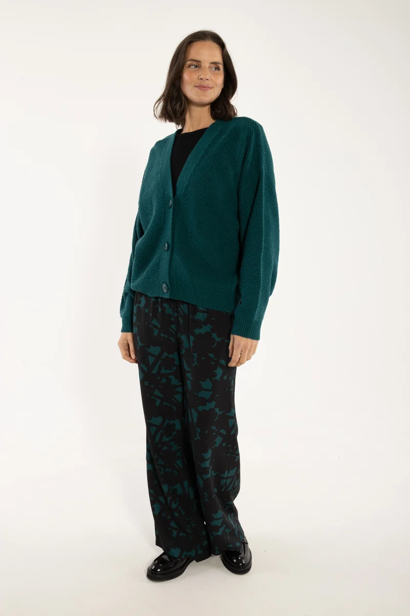 Danelotte Wool Cardigan Dk Slate