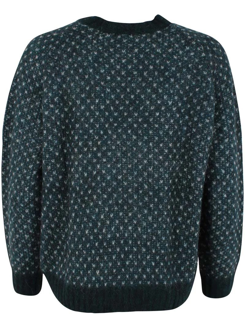 Daneherbal Jaquard Sweater Dk Slate/Lt Blue Grey
