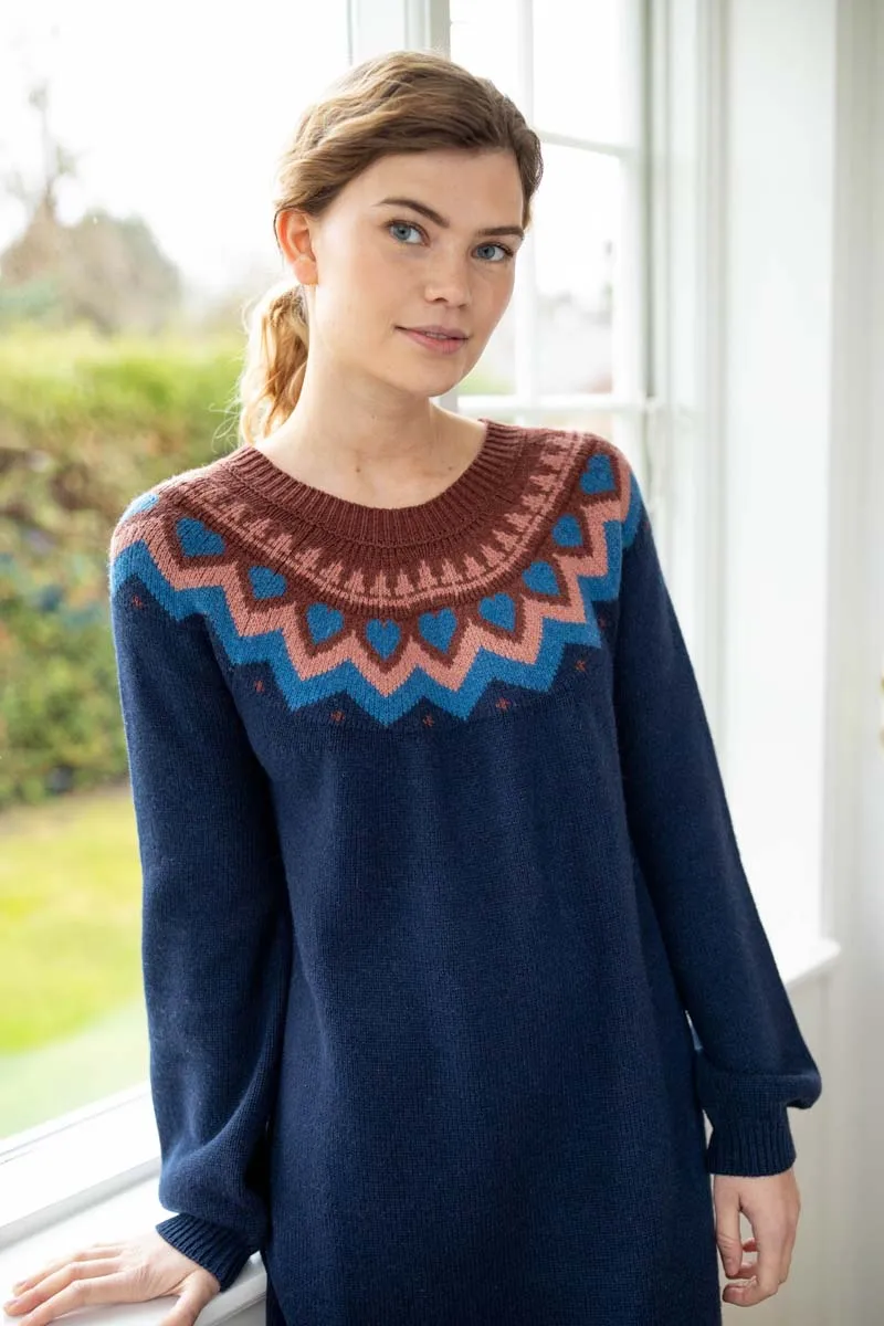 Danesukkertop Wool Sweater Dress Dk Navy