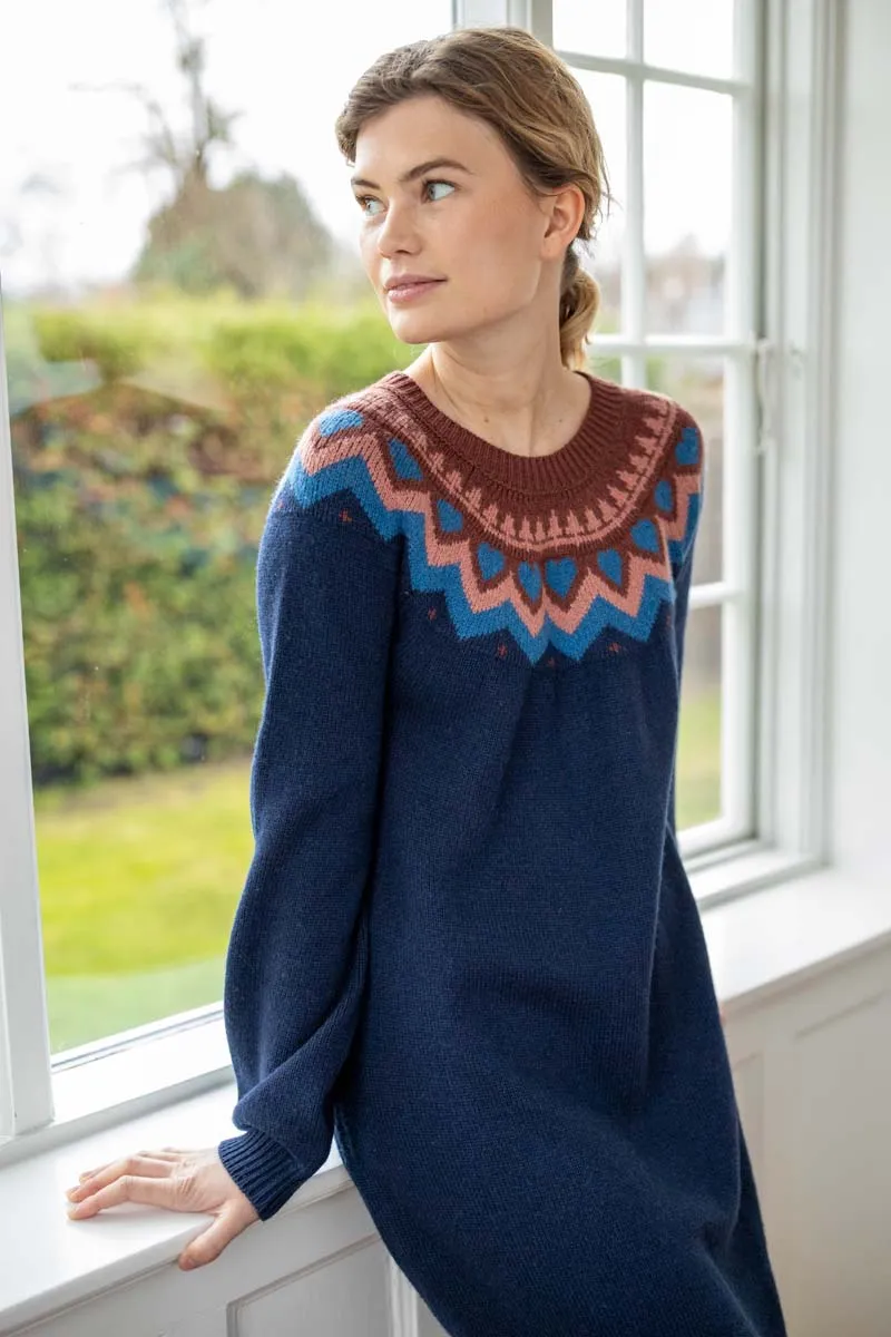 Danesukkertop Wool Sweater Dress Dk Navy