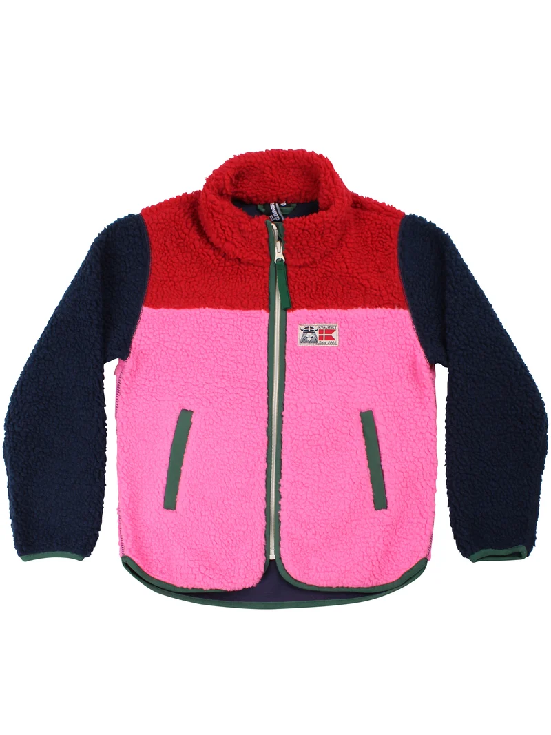 Danebaever Fleece Jacket Dk Red/Dk Navy/Spicy Pink/Dk Pine