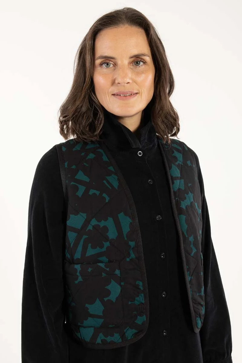 Daneblues Sateen Vest Dk Slate BRAMBLE