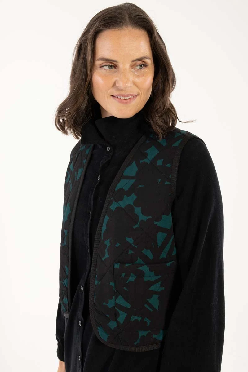 Daneblues Sateen Vest Dk Slate BRAMBLE