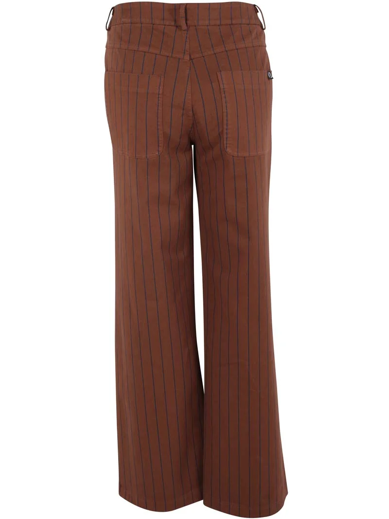 Danedaisy Stretch Canvas Pants Brown/Dk Navy