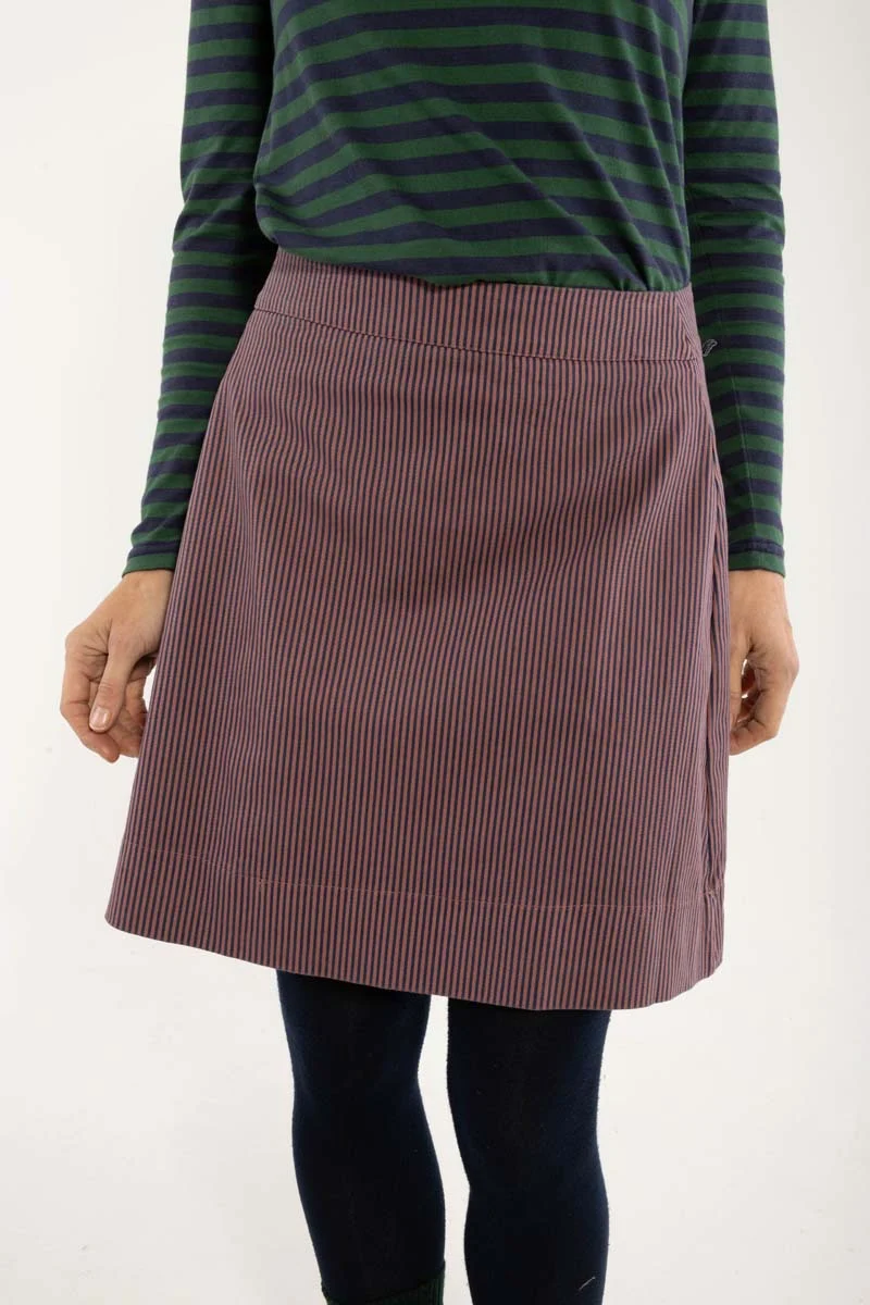 Danelondon Stretch Canvas Skirt Rose/Dk Navy