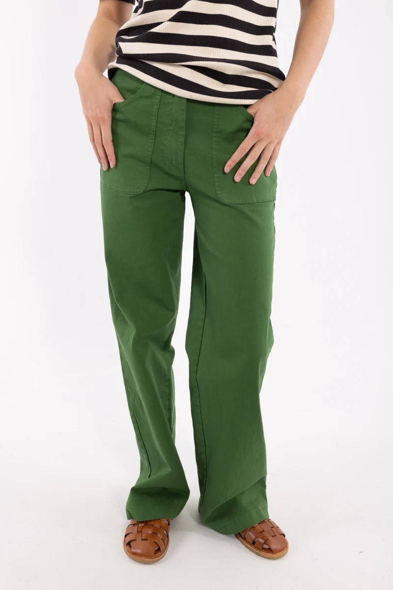 Danedaisy Stretch Canvas Pants Moss Green