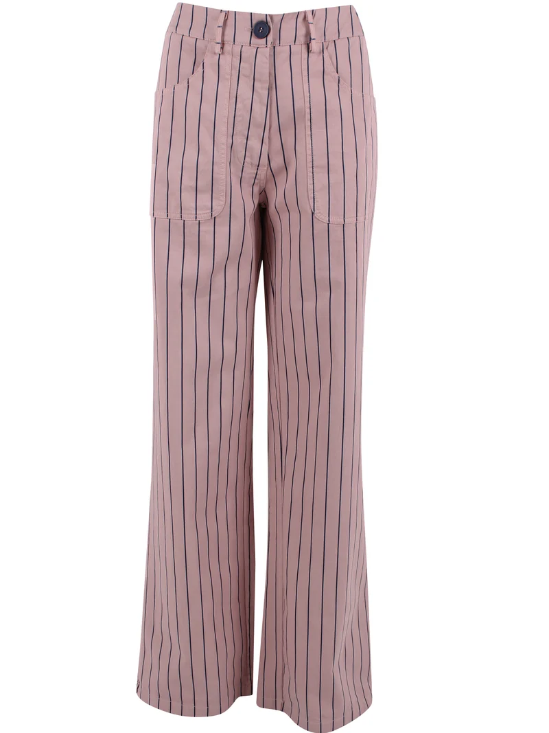 Danedaisy Stretch Canvas Pants Rose/Dk Navy
