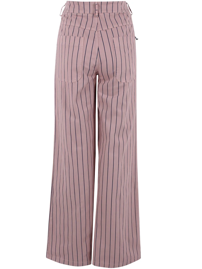 Danedaisy Stretch Canvas Pants Rose/Dk Navy
