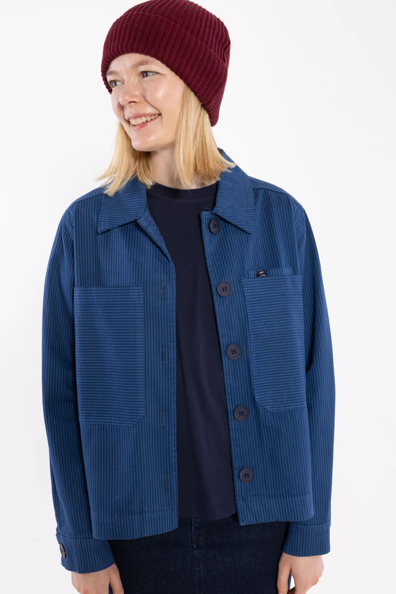 Daneprairie Stretch Canvas Jacket Warm Blue/Dk Navy
