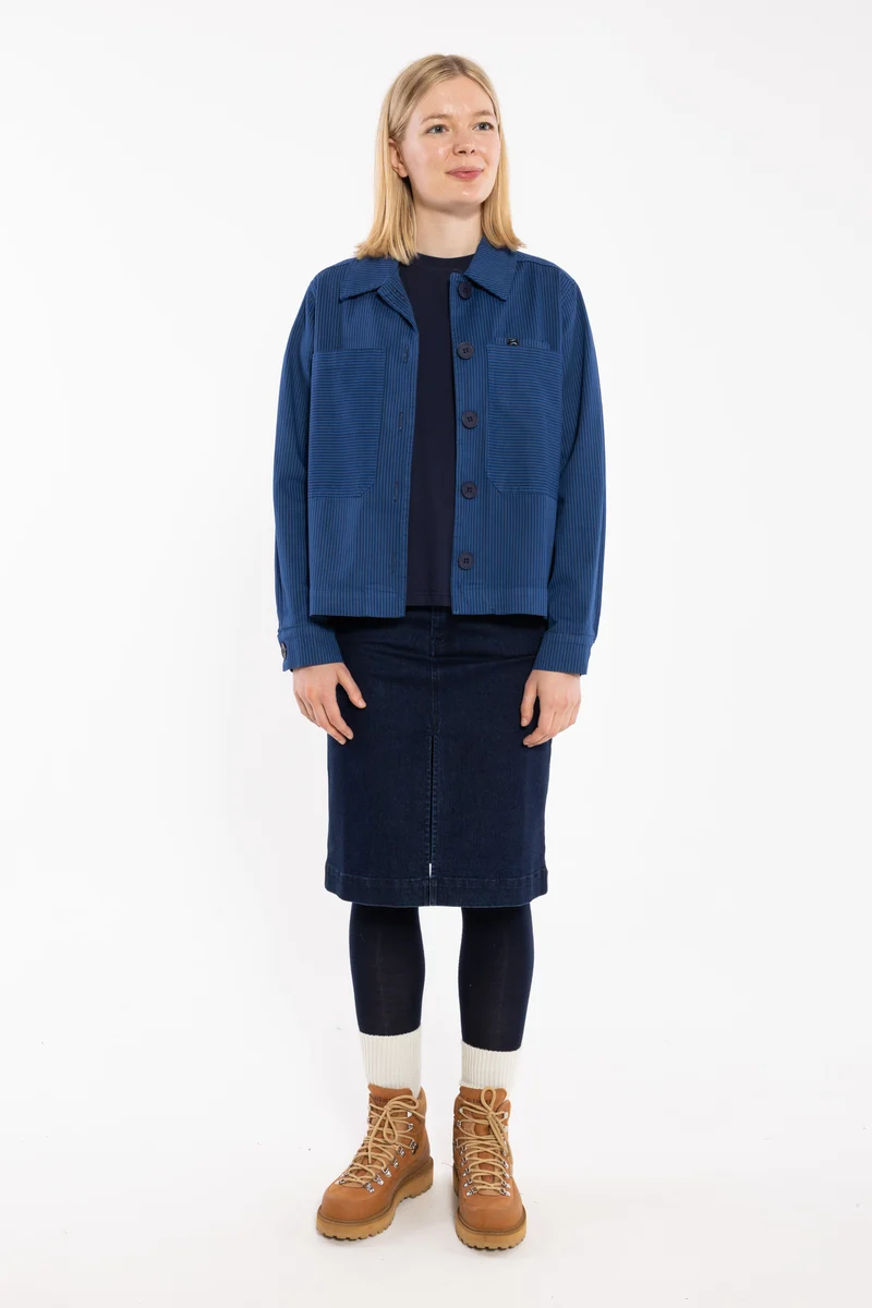 Daneprairie Stretch Canvas Jacket Warm Blue/Dk Navy