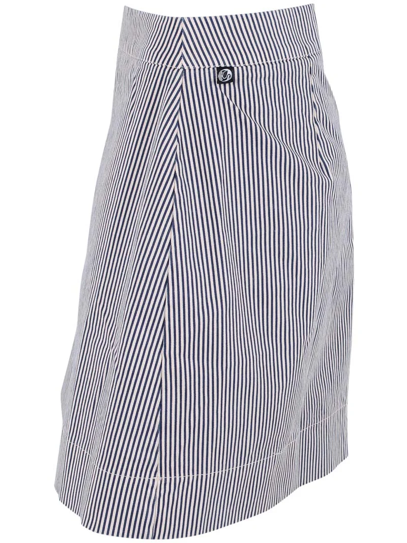 Danelondon Stretch Canvas Skirt Dk Navy/Chalk