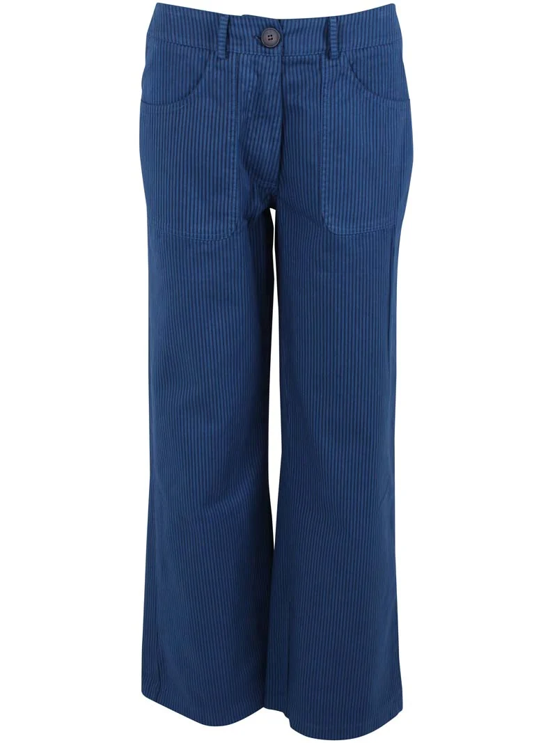 Danedaisy Stretch Canvas Pants Warm Blue/Dk Navy