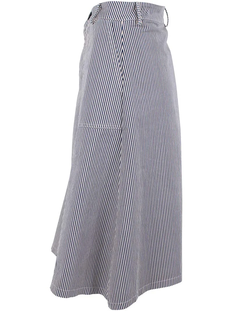 Danesweetie Stretch Canvas Skirt Dk Navy/Chalk