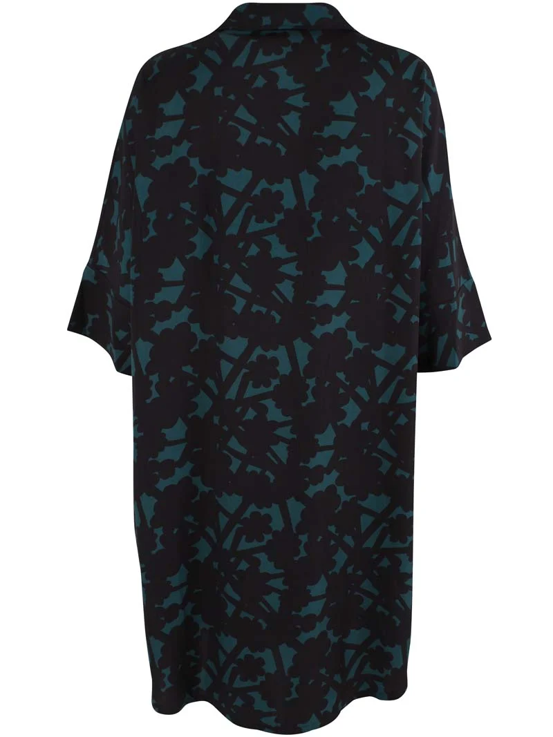 Danetiki Sateen Twill 3/4 Dress Dk Slate BRAMBLE