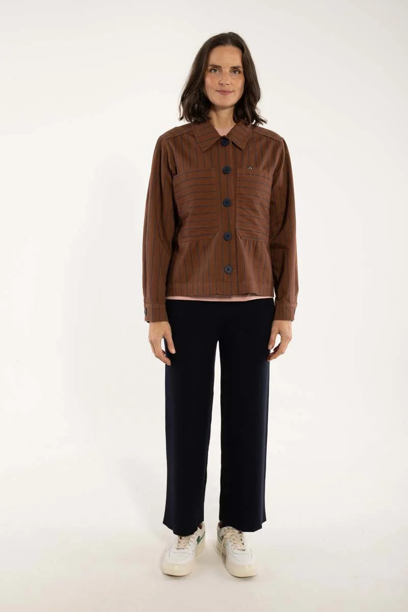 Daneprairie Stretch Canvas Jacket Brown/Dk Navy