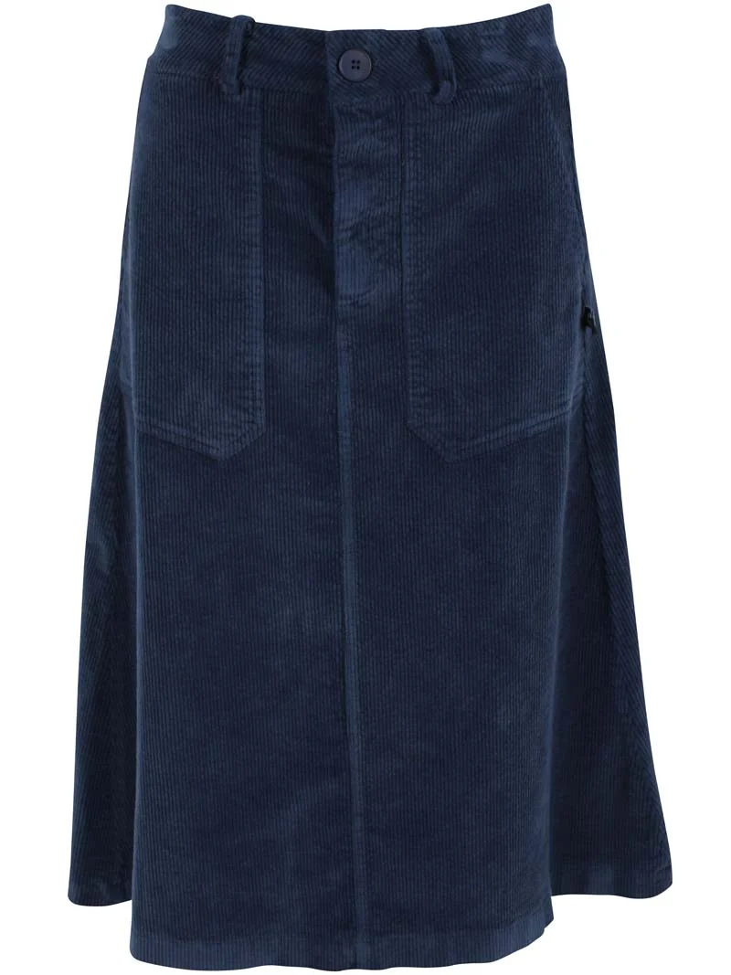 Danesweetie Cord Stretch Skirt Dk Navy