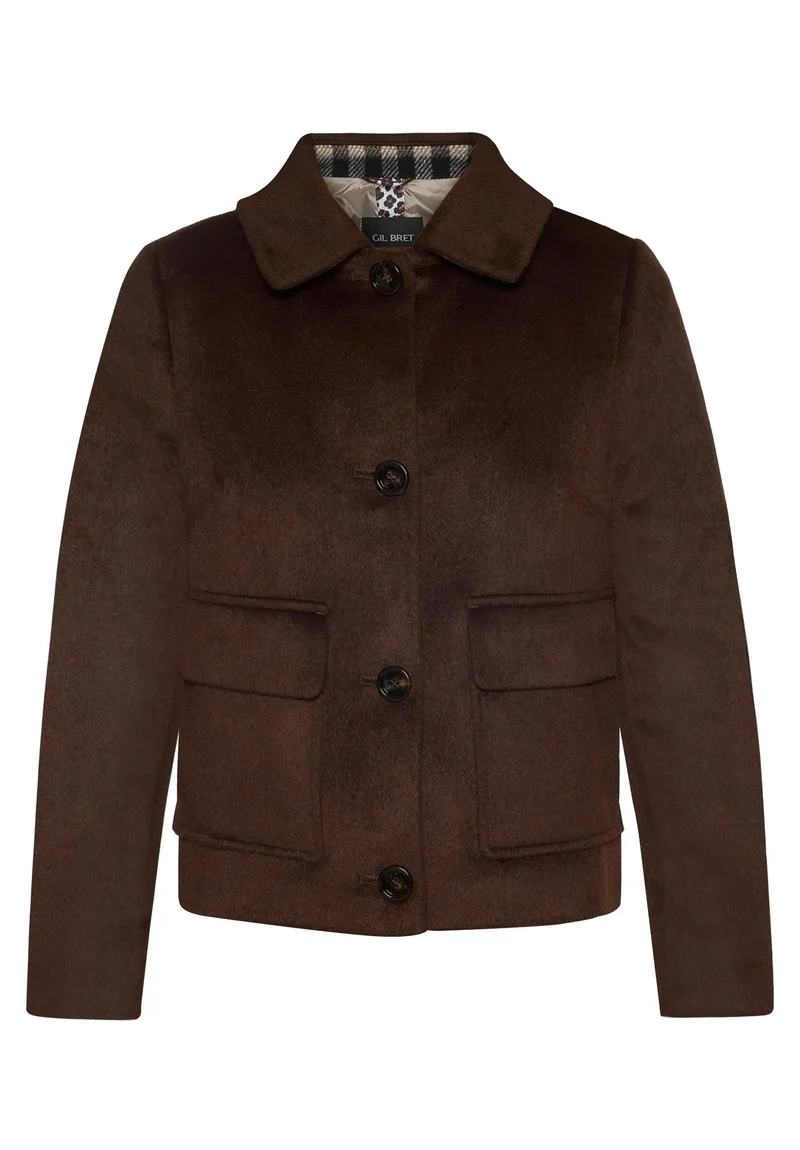 Übergangsjacke mit aufliegendem Kragen