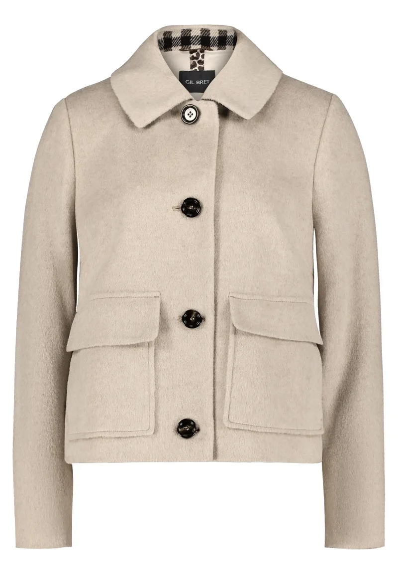 Übergangsjacke mit aufliegendem Kragen