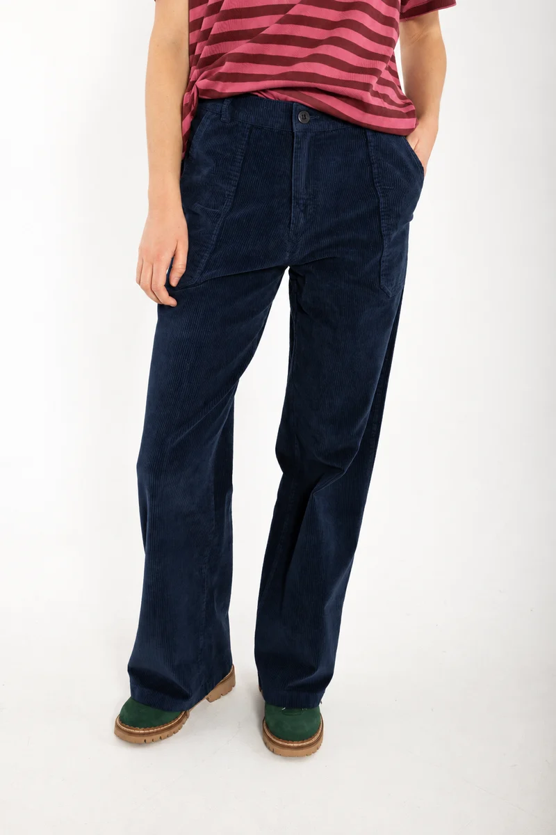 Daneworld Cord Stretch Pants Dk Navy