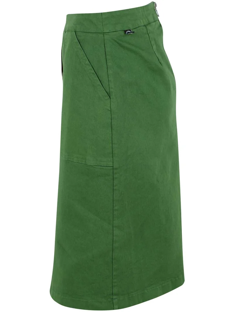 Danekage Stretch Canvas Skirt Moss Green