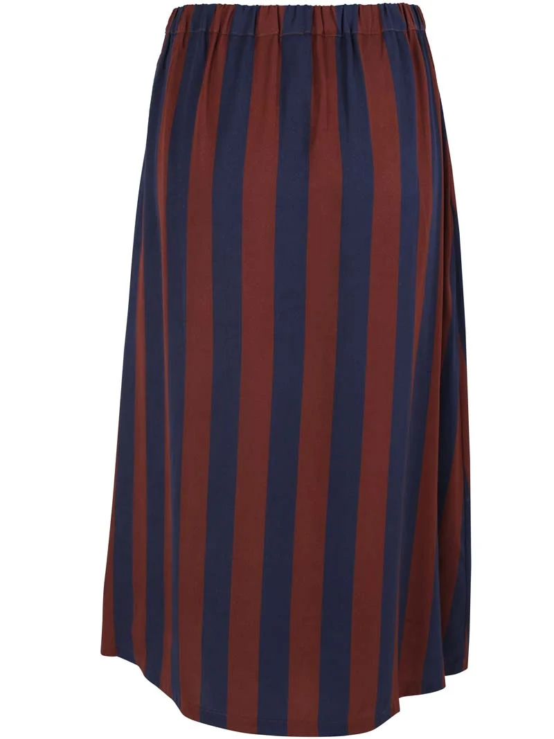 Daningrid Sateen Twill Skirt Dk Navy/Dk Merlot