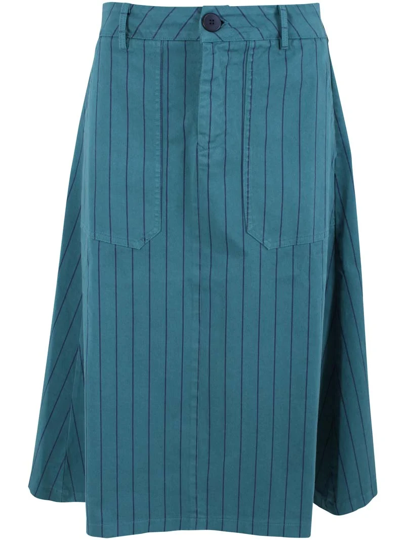 Danesweetie Stretch Canvas Skirt Dk Slate/Dk Navy