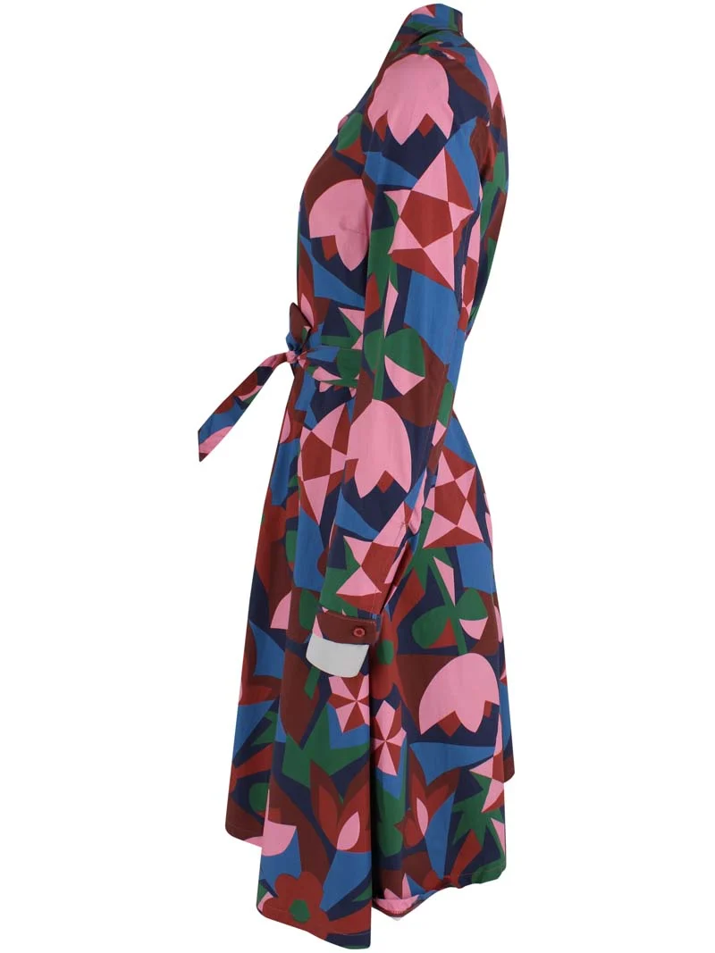 Daneribe Poplin Dress Ocean Blue GEOFLEUR