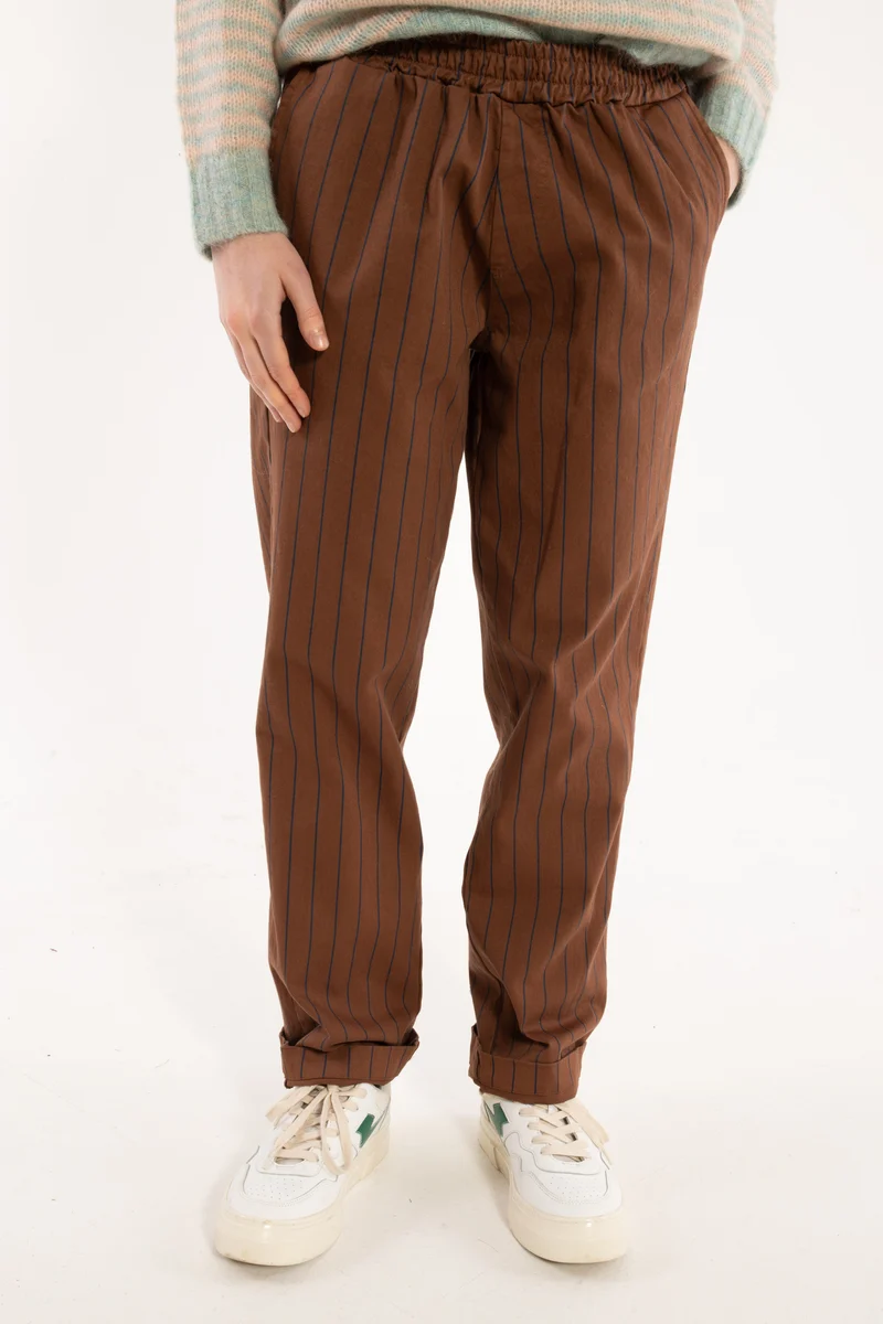 Daneholm Stretch Canvas Pants Brown/Dk Navy