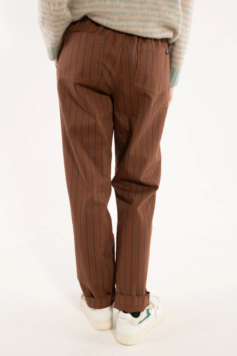 Daneholm Stretch Canvas Pants Brown/Dk Navy