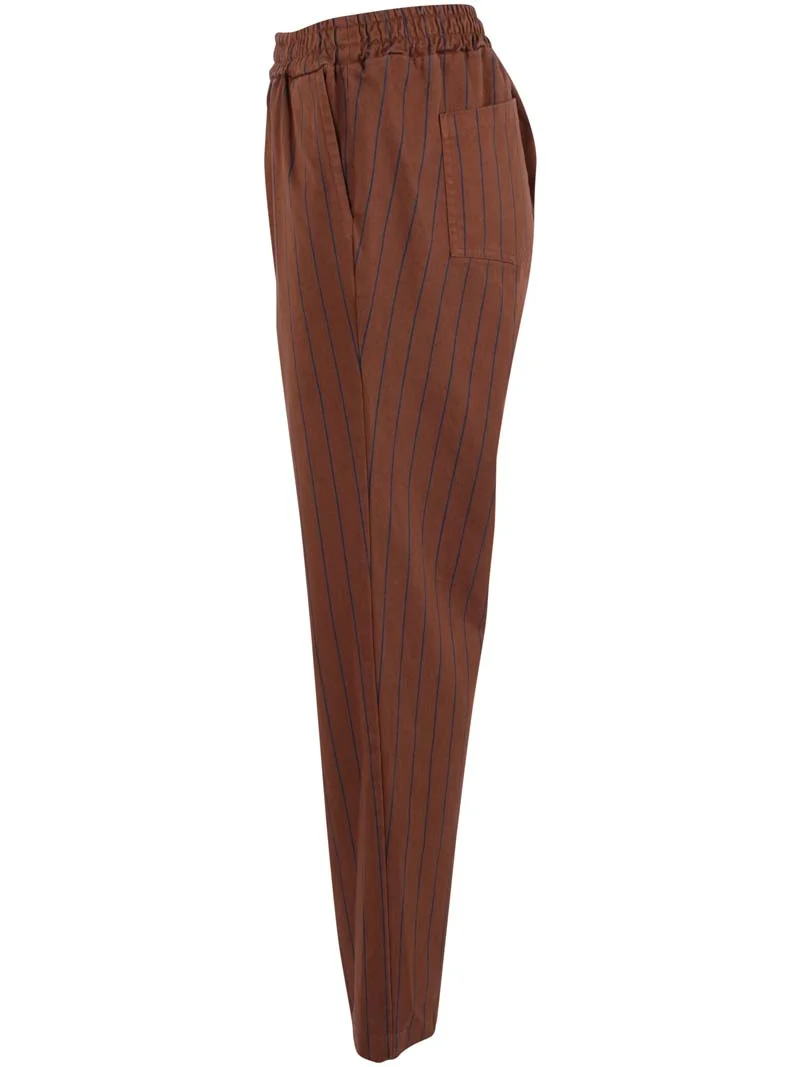 Daneholm Stretch Canvas Pants Brown/Dk Navy