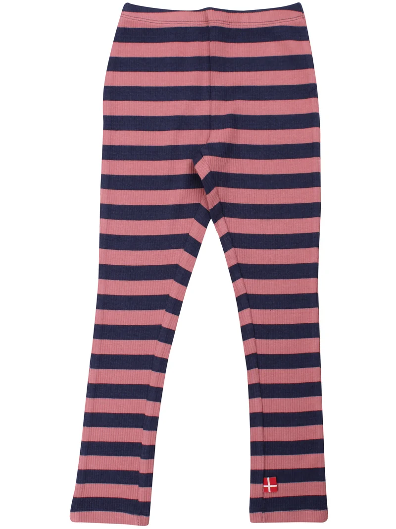 ESS - Danesirup Leggings Dk Rose Beige/Navy