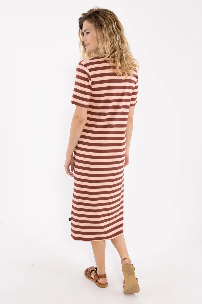 ESS - Danesister SS Dress Dk Brick/Powder