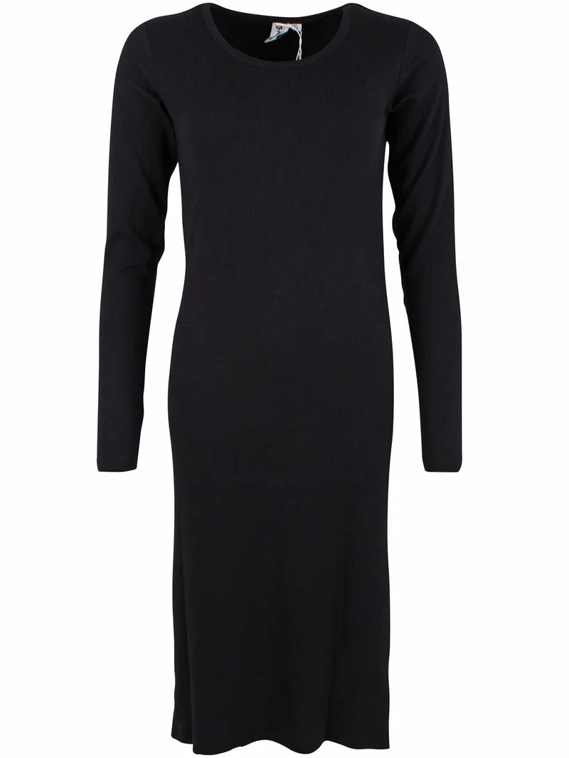 Danicon LS Ribbing Dress Black