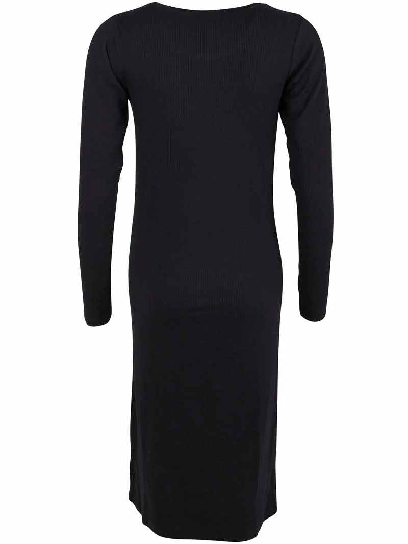 Danicon LS Ribbing Dress Black