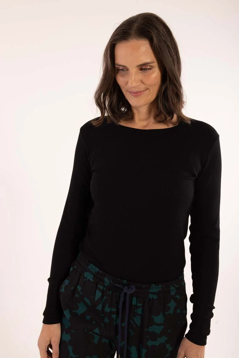 Danehero Ribbing Tee Black