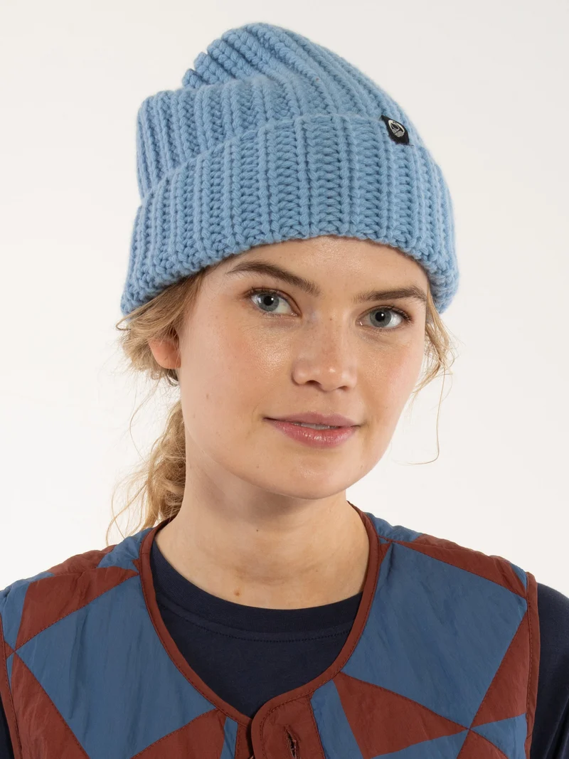 Danefolklore Chunky Wool Beanie Lt Blue Grey