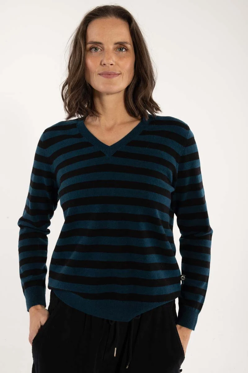 Danesaint Merino Wool Sweater Dk Slate/Black