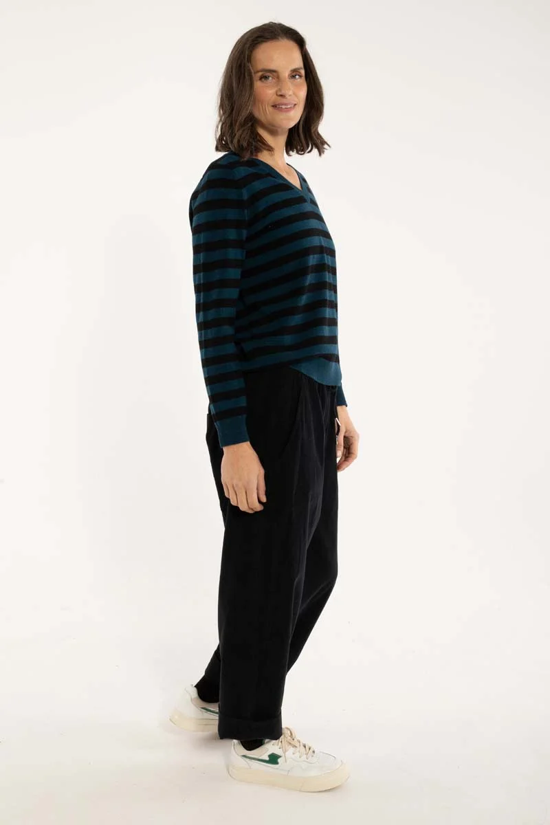 Danesaint Merino Wool Sweater Dk Slate/Black