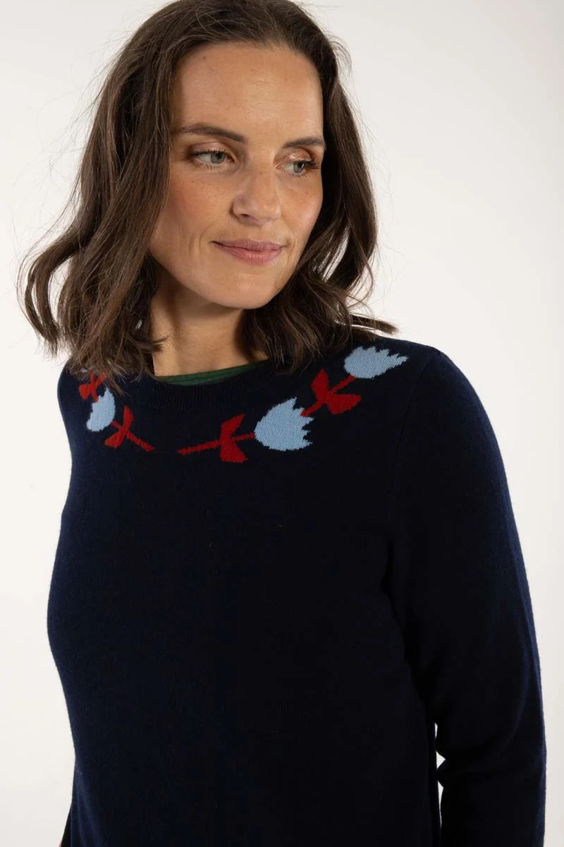 Danevibe Merino Wool Sweater Dk Navy